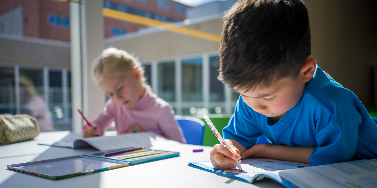 kinderen aan het rekenen